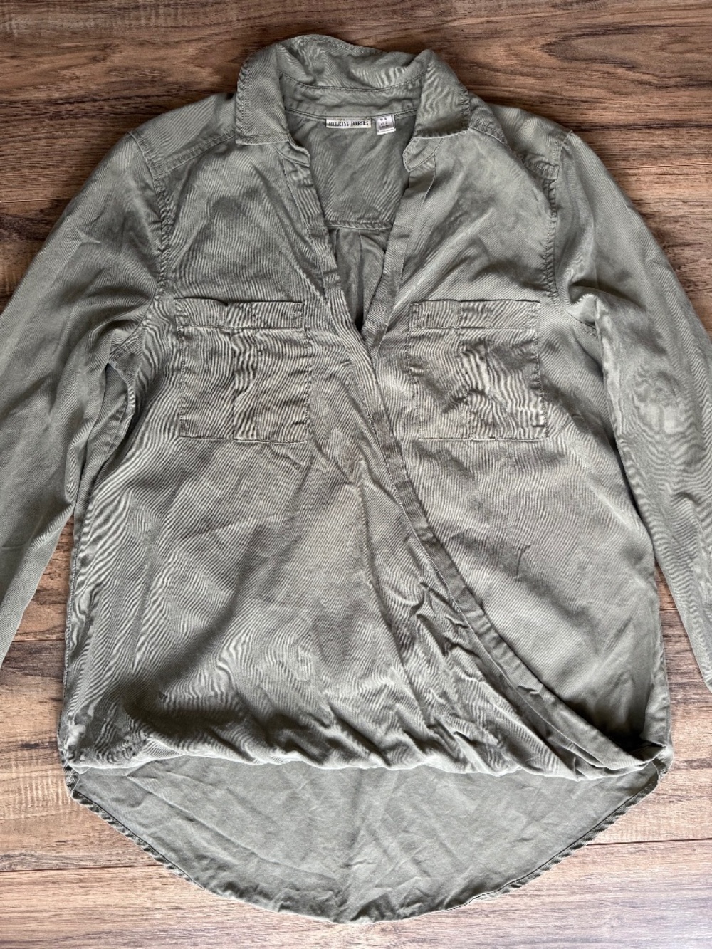 Anthro Holding Horses Long Sleeve Faux Wrap Blouse